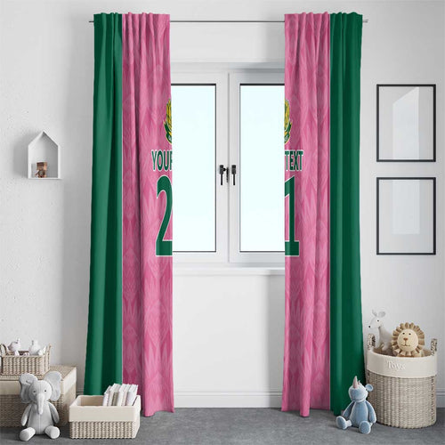 Pink South Africa Cricket Custom Window Curtain Proteas Be Way Pink