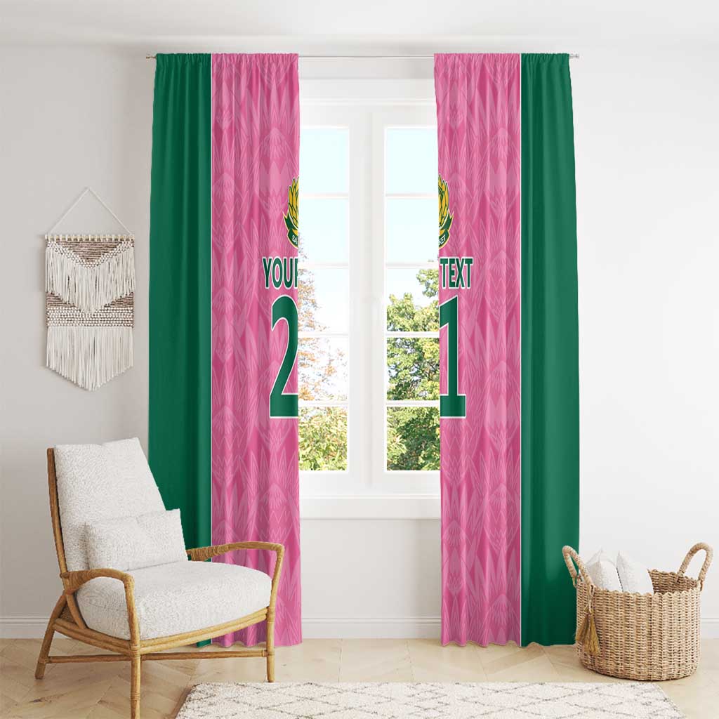 Pink South Africa Cricket Custom Window Curtain Proteas Be Way Pink