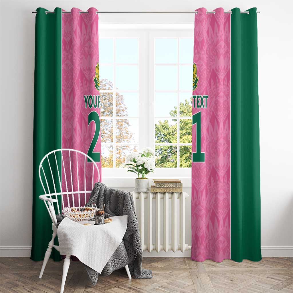 Pink South Africa Cricket Custom Window Curtain Proteas Be Way Pink