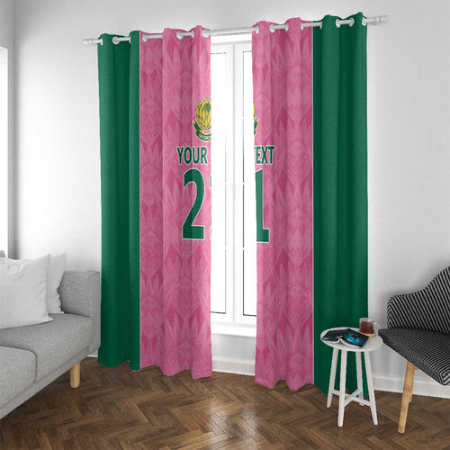 Pink South Africa Cricket Custom Window Curtain Proteas Be Way Pink
