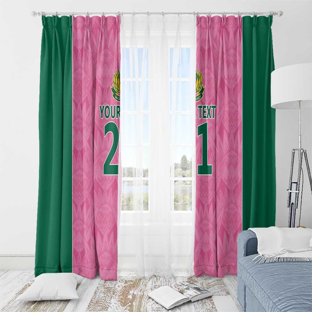 Pink South Africa Cricket Custom Window Curtain Proteas Be Way Pink