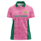 Pink South Africa Cricket Custom Women Polo Shirt Proteas Be Way Pink