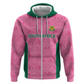 Pink South Africa Cricket Custom Zip Hoodie Proteas Be Way Pink