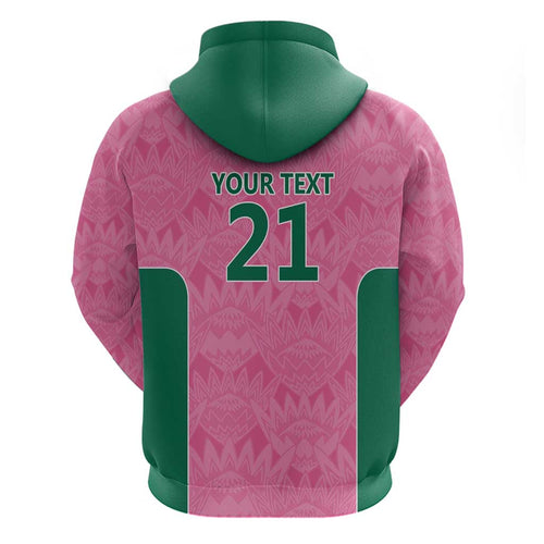 Pink South Africa Cricket Custom Zip Hoodie Proteas Be Way Pink