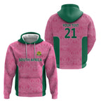 Pink South Africa Cricket Custom Zip Hoodie Proteas Be Way Pink
