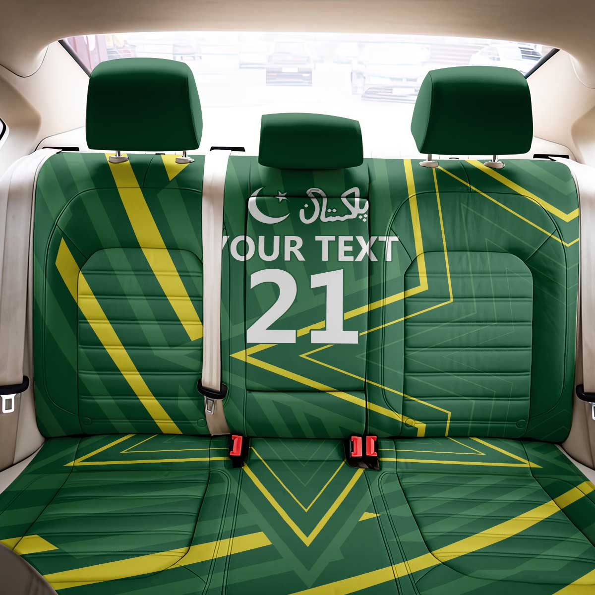 Pakistan Cricket Custom Back Car Seat Cover Shaheen Falcon Go Champions