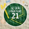 Pakistan Cricket Custom Beach Blanket Shaheen Falcon Go Champions