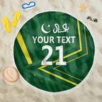 Pakistan Cricket Custom Beach Blanket Shaheen Falcon Go Champions
