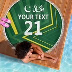 Pakistan Cricket Custom Beach Blanket Shaheen Falcon Go Champions