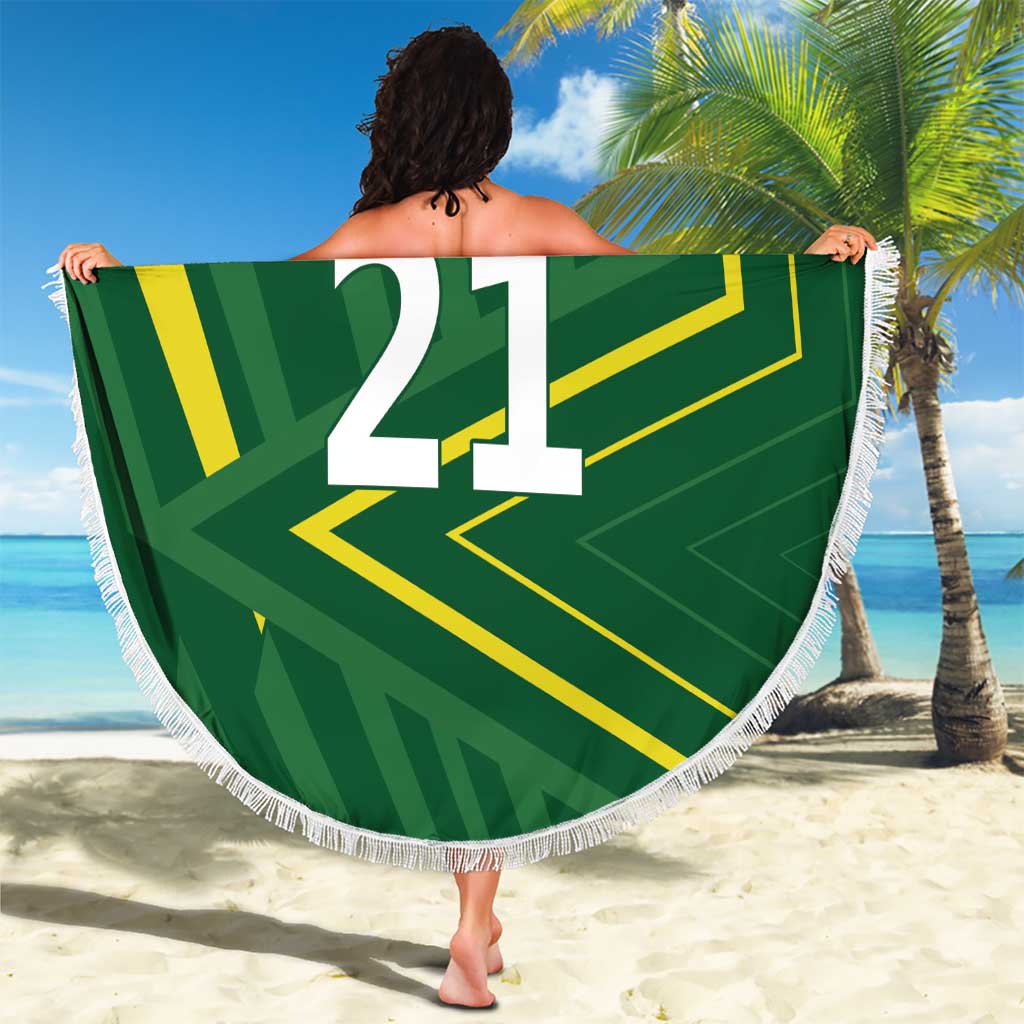Pakistan Cricket Custom Beach Blanket Shaheen Falcon Go Champions