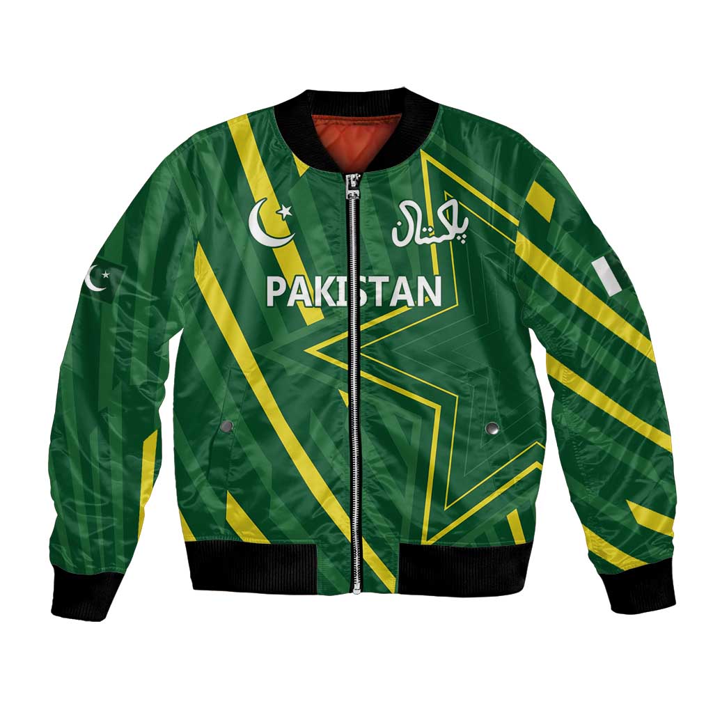 Pakistan Cricket Custom Bomber Jacket Shaheen Falcon Go Champions