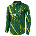 Pakistan Cricket Custom Button Sweatshirt Shaheen Falcon Go Champions