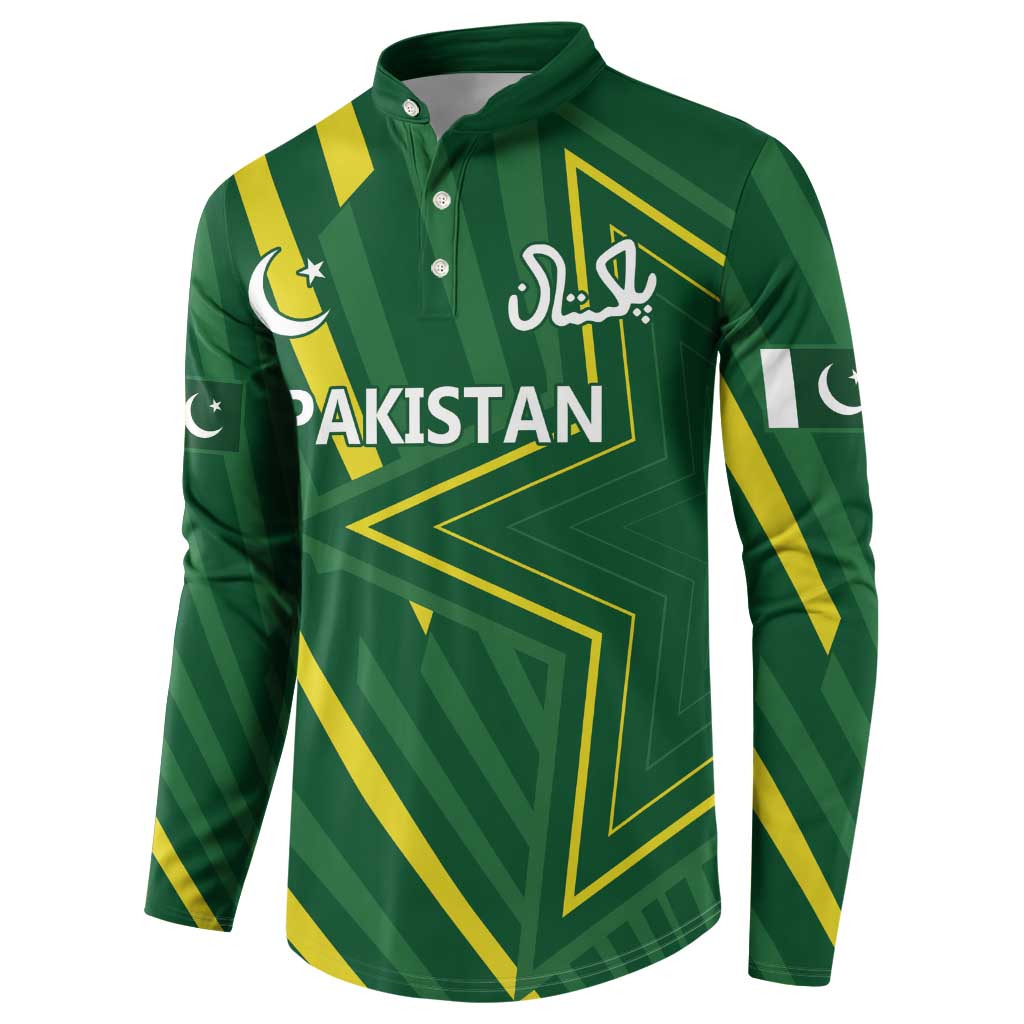 Pakistan Cricket Custom Button Sweatshirt Shaheen Falcon Go Champions