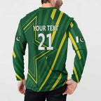 Pakistan Cricket Custom Button Sweatshirt Shaheen Falcon Go Champions