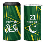 Pakistan Cricket Custom 4 in 1 Can Cooler Tumbler Shaheen Falcon Go Champions