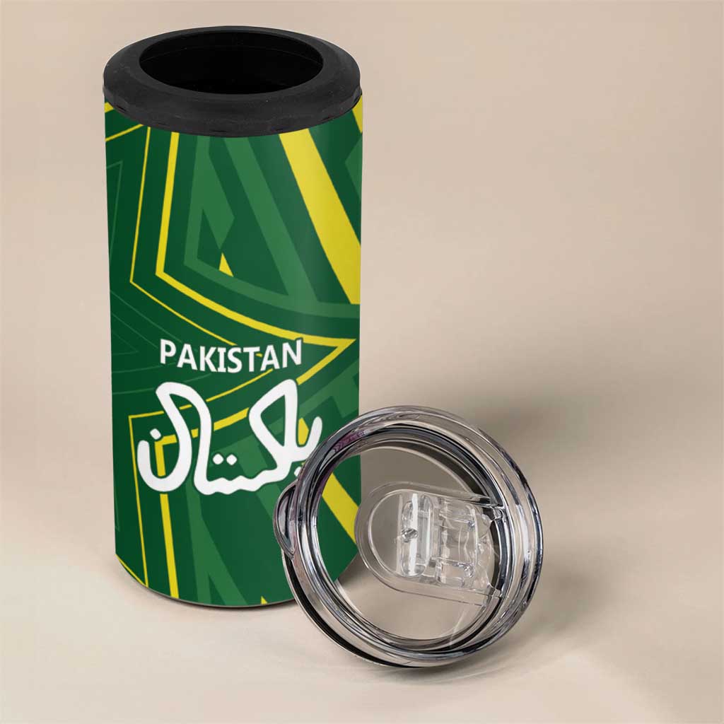 Pakistan Cricket Custom 4 in 1 Can Cooler Tumbler Shaheen Falcon Go Champions