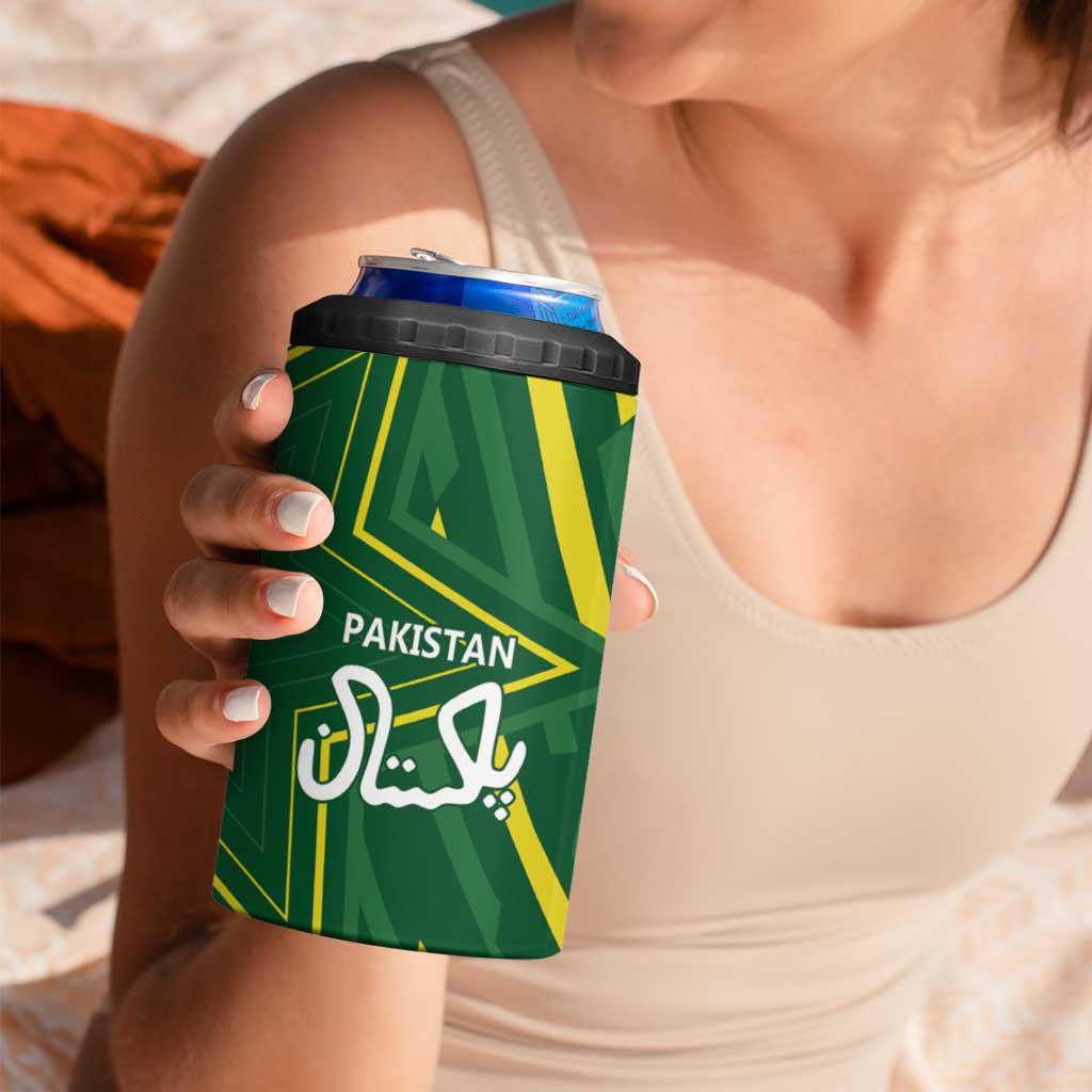 Pakistan Cricket Custom 4 in 1 Can Cooler Tumbler Shaheen Falcon Go Champions