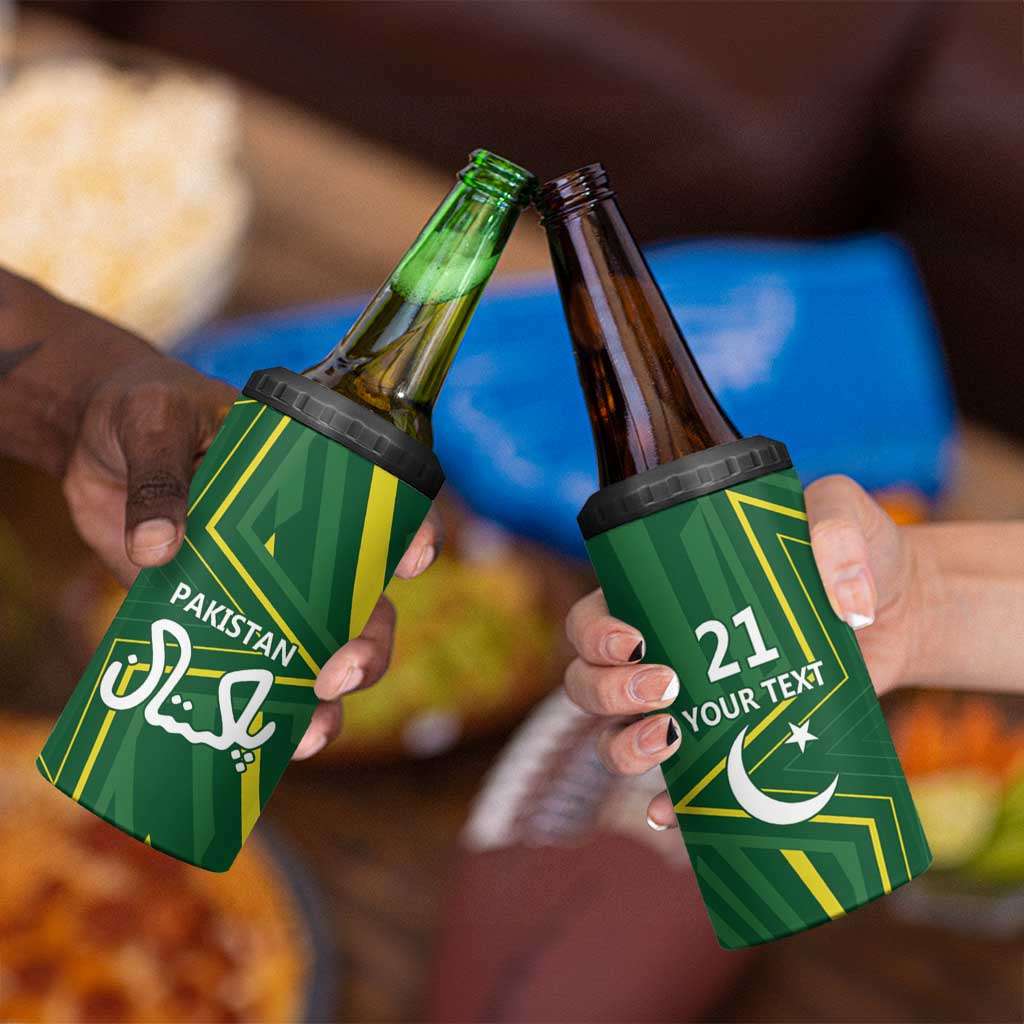 Pakistan Cricket Custom 4 in 1 Can Cooler Tumbler Shaheen Falcon Go Champions