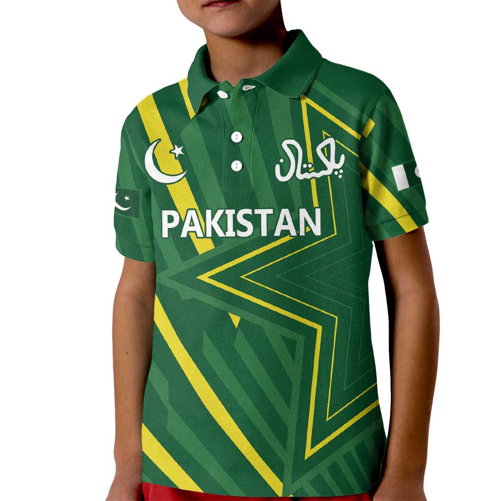 Pakistan Cricket Custom Kid Polo Shirt Shaheen Falcon Go Champions