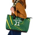 Pakistan Cricket Custom Leather Tote Bag Shaheen Falcon Go Champions