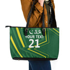 Pakistan Cricket Custom Leather Tote Bag Shaheen Falcon Go Champions