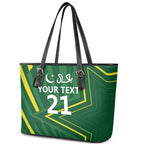 Pakistan Cricket Custom Leather Tote Bag Shaheen Falcon Go Champions