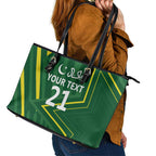 Pakistan Cricket Custom Leather Tote Bag Shaheen Falcon Go Champions