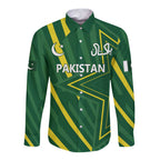 Pakistan Cricket Custom Long Sleeve Button Shirt Shaheen Falcon Go Champions