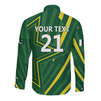 Pakistan Cricket Custom Long Sleeve Button Shirt Shaheen Falcon Go Champions