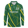 Pakistan Cricket Custom Long Sleeve Polo Shirt Shaheen Falcon Go Champions