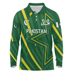 Pakistan Cricket Custom Long Sleeve Polo Shirt Shaheen Falcon Go Champions