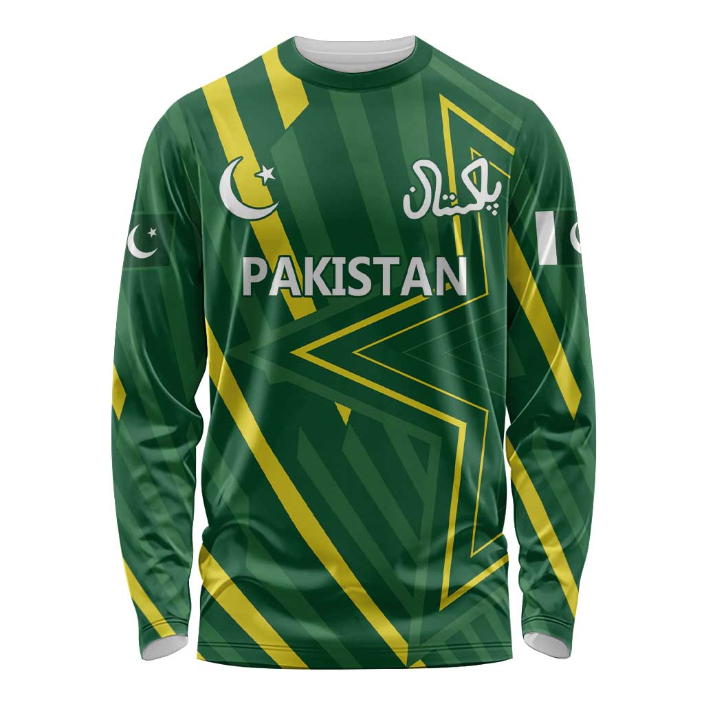 Pakistan Cricket Custom Long Sleeve Shirt Shaheen Falcon Go Champions