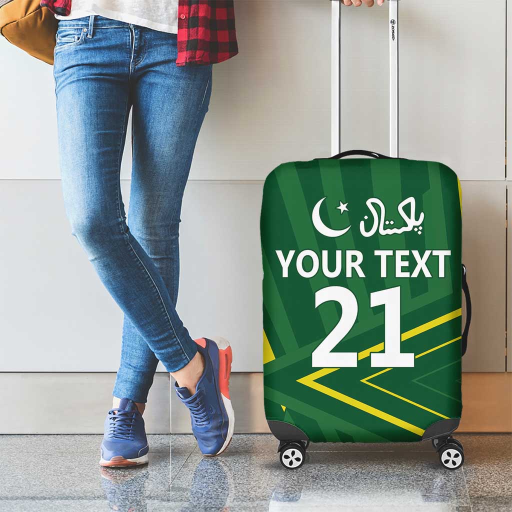 Pakistan Cricket Custom Luggage Cover Shaheen Falcon Go Champions