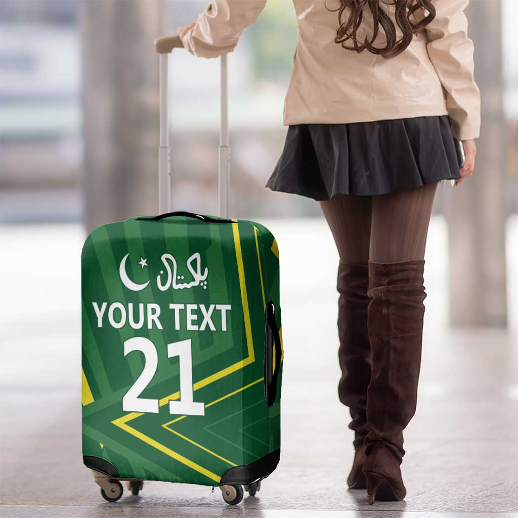 Pakistan Cricket Custom Luggage Cover Shaheen Falcon Go Champions