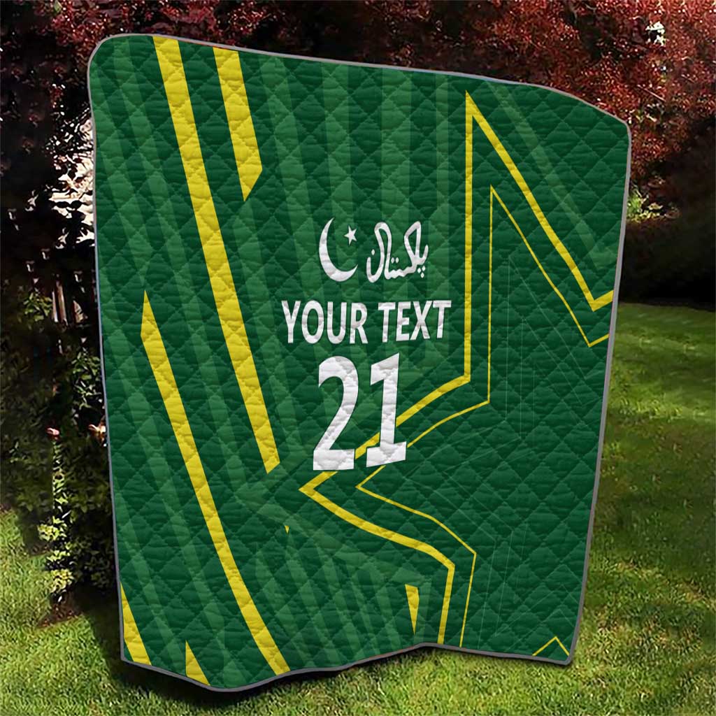 Pakistan Cricket Custom Quilt Shaheen Falcon Go Champions