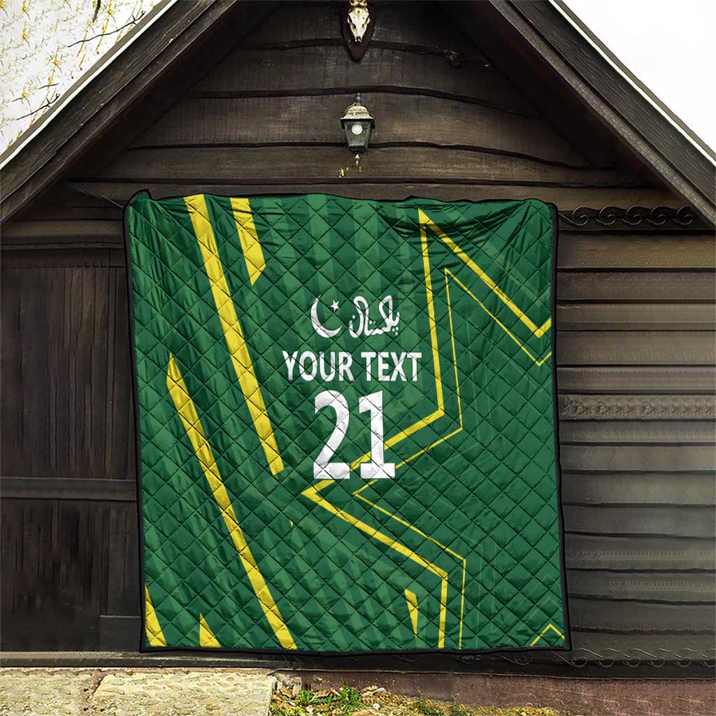 Pakistan Cricket Custom Quilt Shaheen Falcon Go Champions