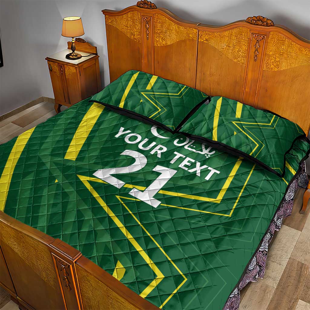 Pakistan Cricket Custom Quilt Bed Set Shaheen Falcon Go Champions