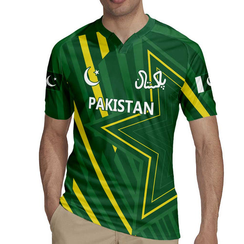 Pakistan Cricket Custom Rugby Jersey Shaheen Falcon Go Champions