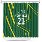 Pakistan Cricket Custom Shower Curtain Shaheen Falcon Go Champions