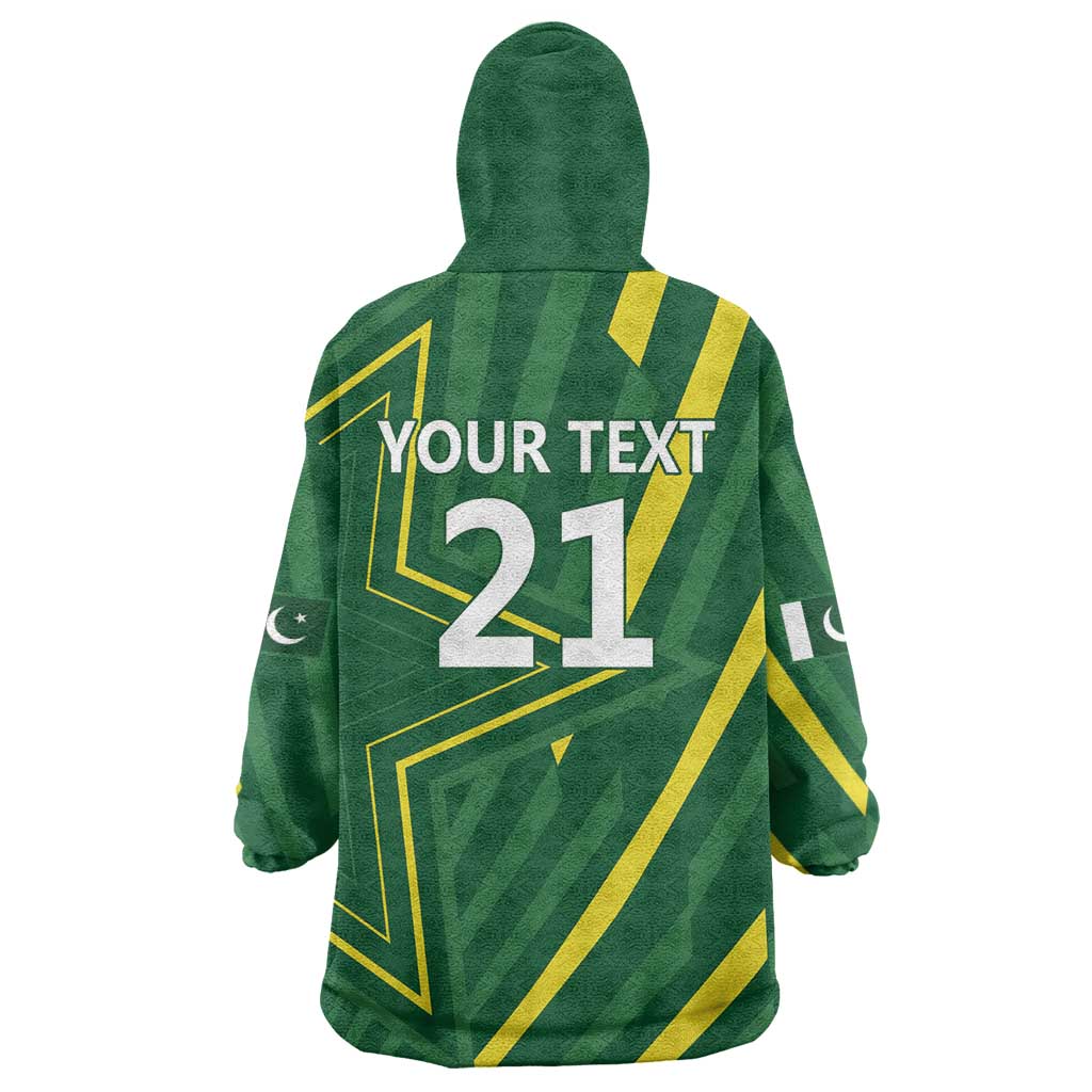 Pakistan Cricket Custom Wearable Blanket Hoodie Shaheen Falcon Go Champions