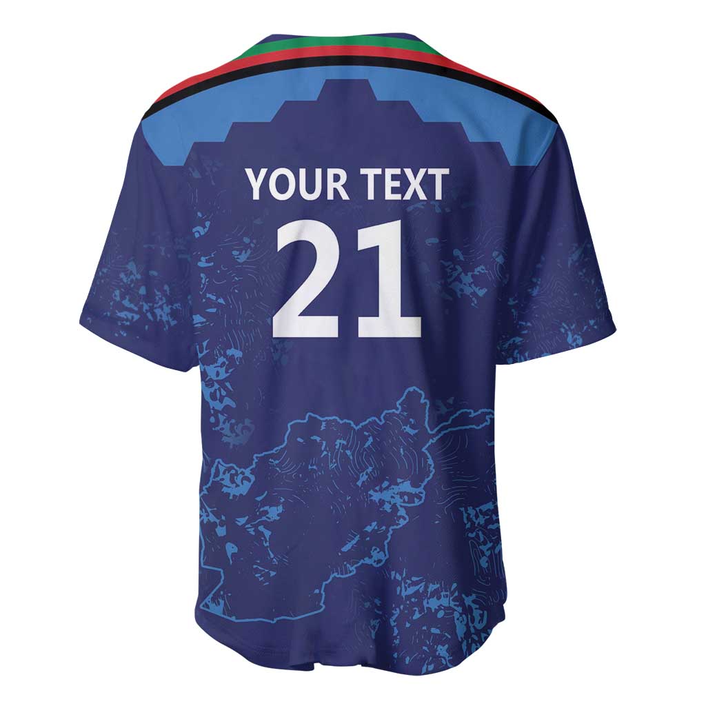 Afghan Atalans Cricket Custom Baseball Jersey Afghanistan Map with Sporty Style