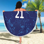 Afghan Atalans Cricket Custom Beach Blanket Afghanistan Map with Sporty Style