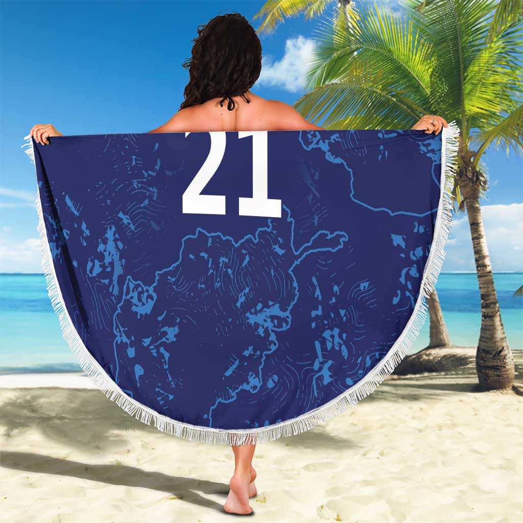 Afghan Atalans Cricket Custom Beach Blanket Afghanistan Map with Sporty Style