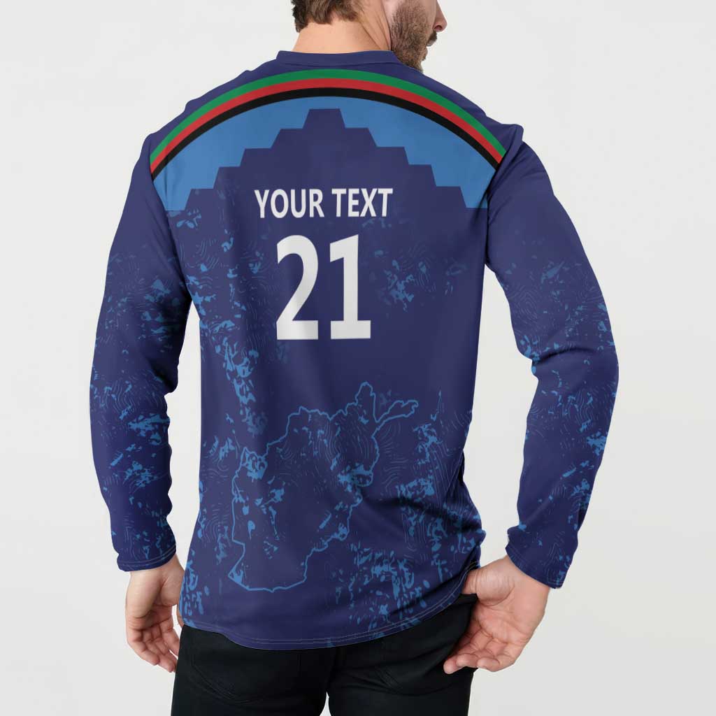 Afghan Atalans Cricket Custom Button Sweatshirt Afghanistan Map with Sporty Style