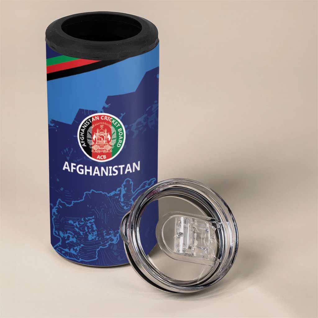 Afghan Atalans Cricket Custom 4 in 1 Can Cooler Tumbler Afghanistan Map with Sporty Style
