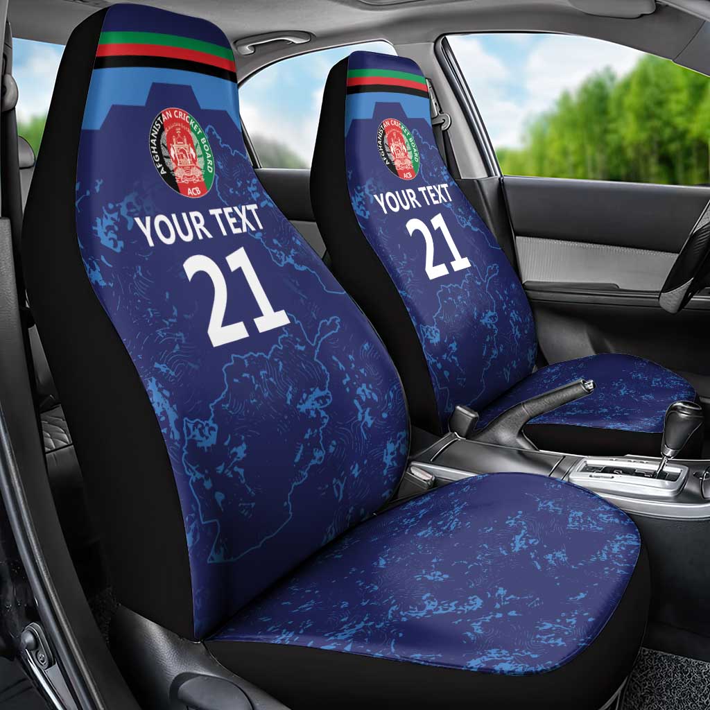 Afghan Atalans Cricket Custom Car Seat Cover Afghanistan Map with Sporty Style
