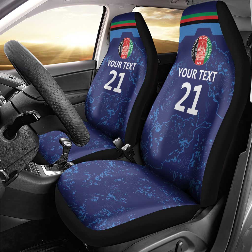 Afghan Atalans Cricket Custom Car Seat Cover Afghanistan Map with Sporty Style