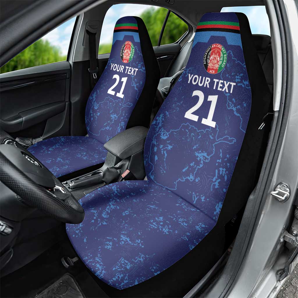 Afghan Atalans Cricket Custom Car Seat Cover Afghanistan Map with Sporty Style