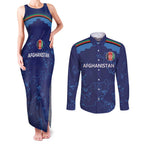 Afghan Atalans Cricket Custom Couples Matching Tank Maxi Dress and Long Sleeve Button Shirt Afghanistan Map with Sporty Style