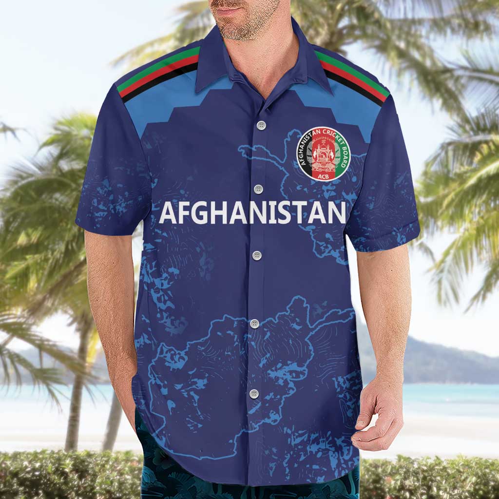 Afghan Atalans Cricket Custom Hawaiian Shirt Afghanistan Map with Sporty Style